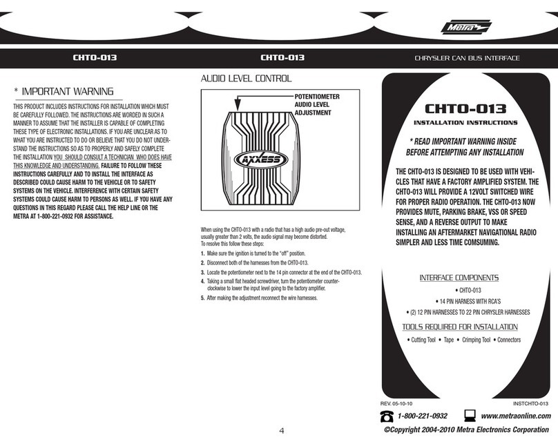 Axxess CHTO-013 installation instructions