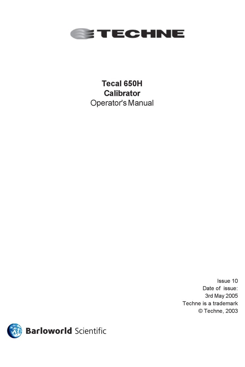 Techne Tecal 650H Operator's manual