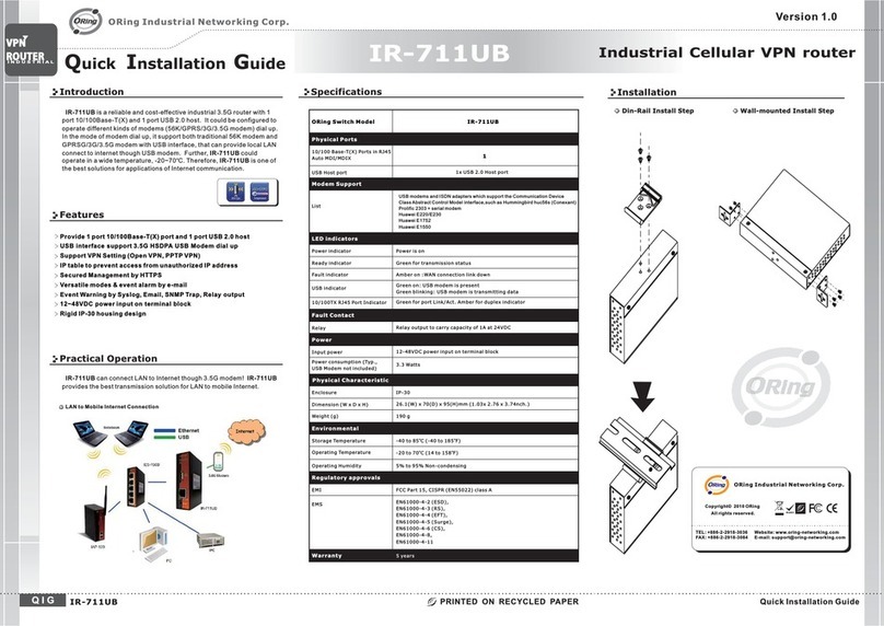 ORiNG IR-711UB Quick installation guide