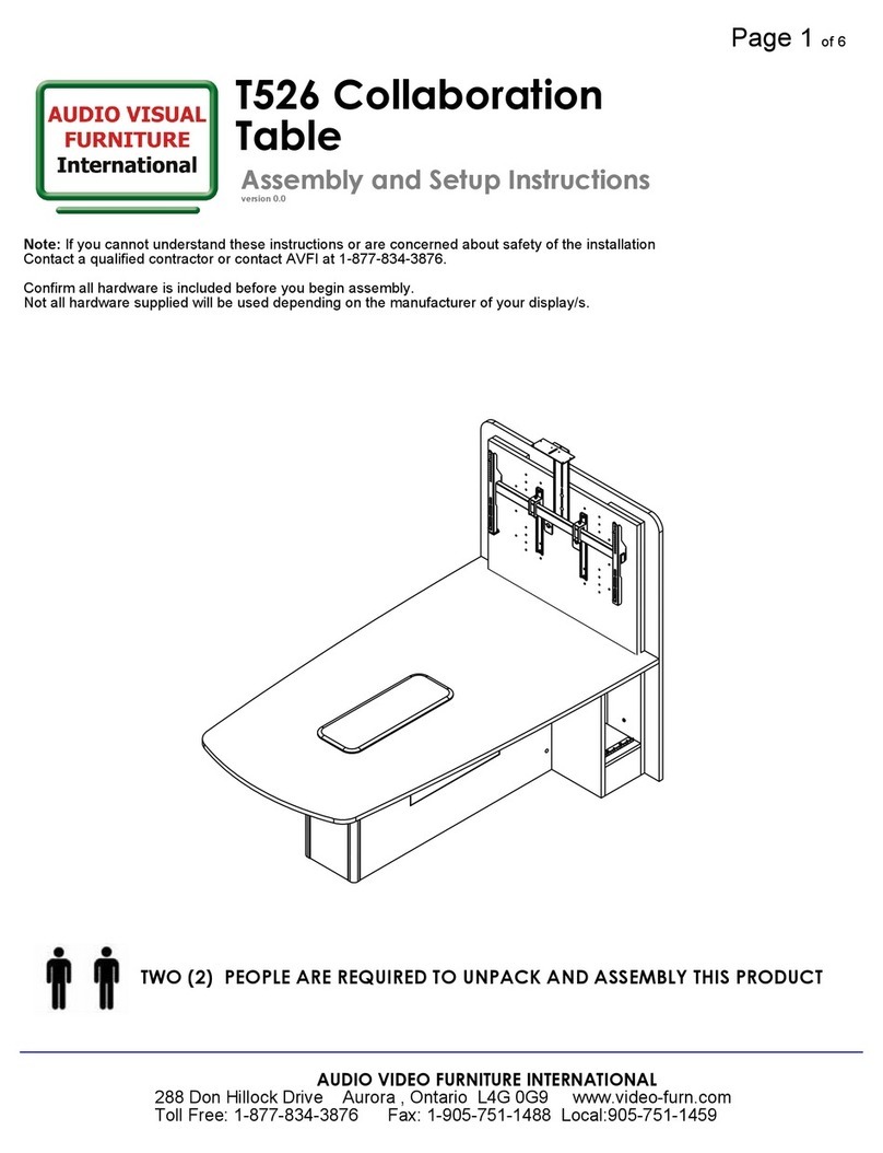 Audio Visual Furniture T526 Manual