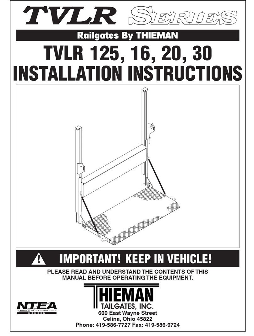 THIEMAN TVLR 125 installation instructions