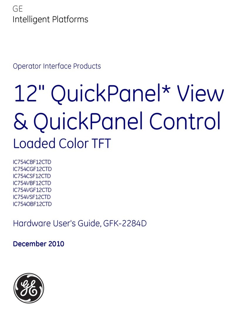 GE Intelligent Platforms QuickPanel IC754CBF12CTD User manual