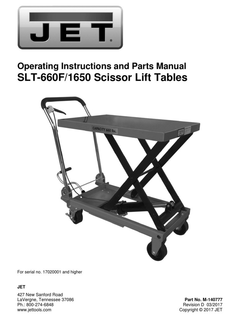 Jet SLT-660F Operating instructions and parts manual Jet SLT-660F Operating instructions and parts manual