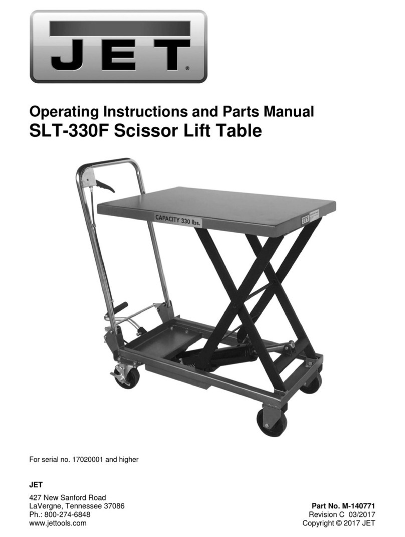 Jet SLT-330F Operating instructions and parts manual
