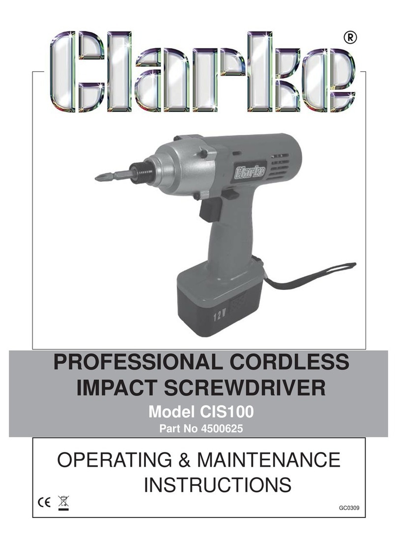 Clarke CIS100 Installation and operation manual