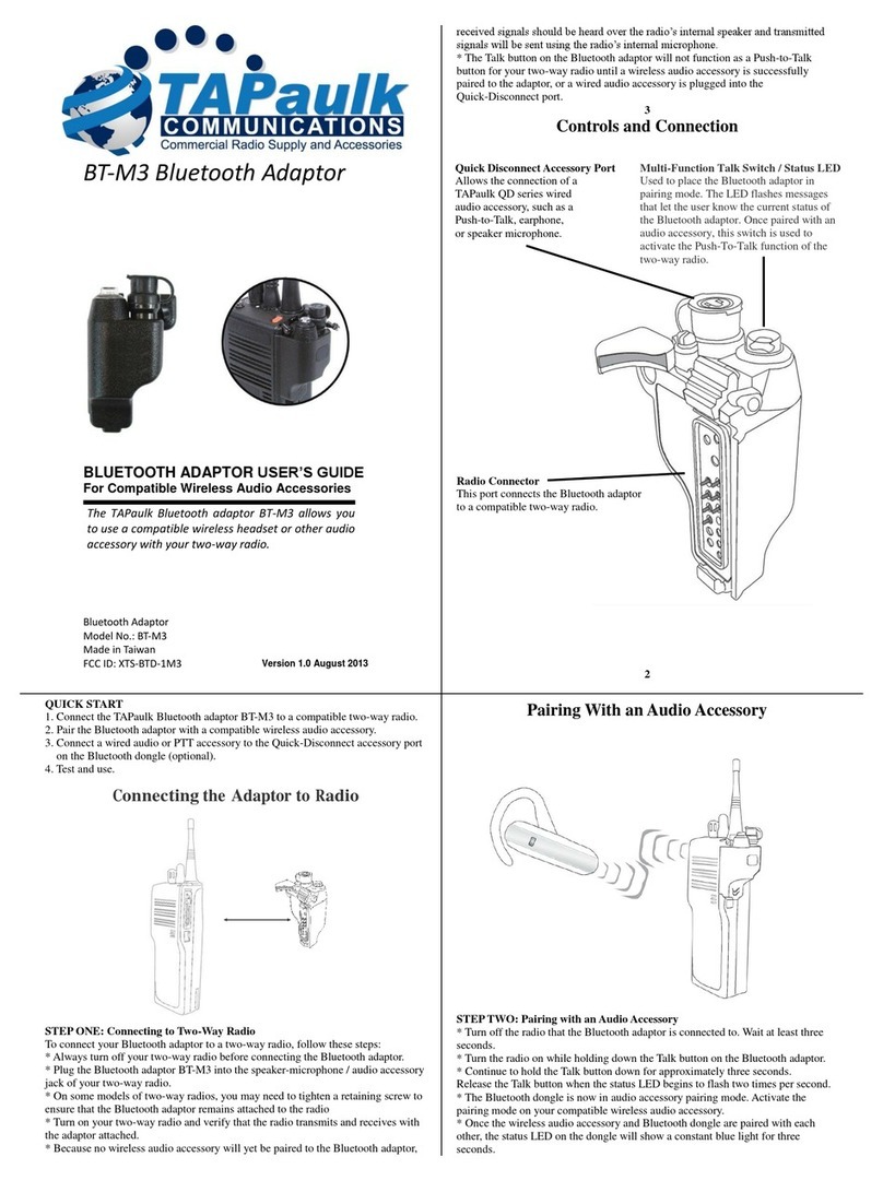 TAPaulk Communications BT-M3 user guide