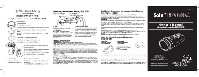 Light motion Sola NIGHTSEA User manual
