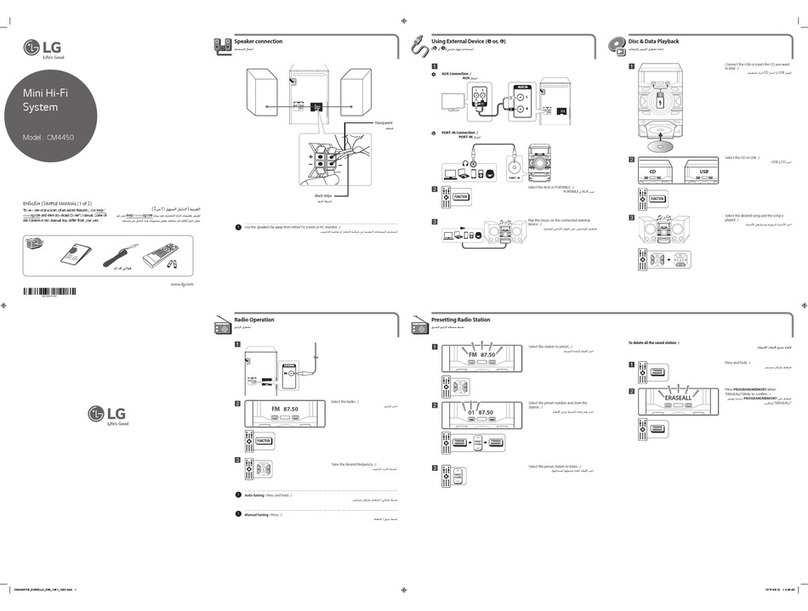 LG CM4450 Specification sheet