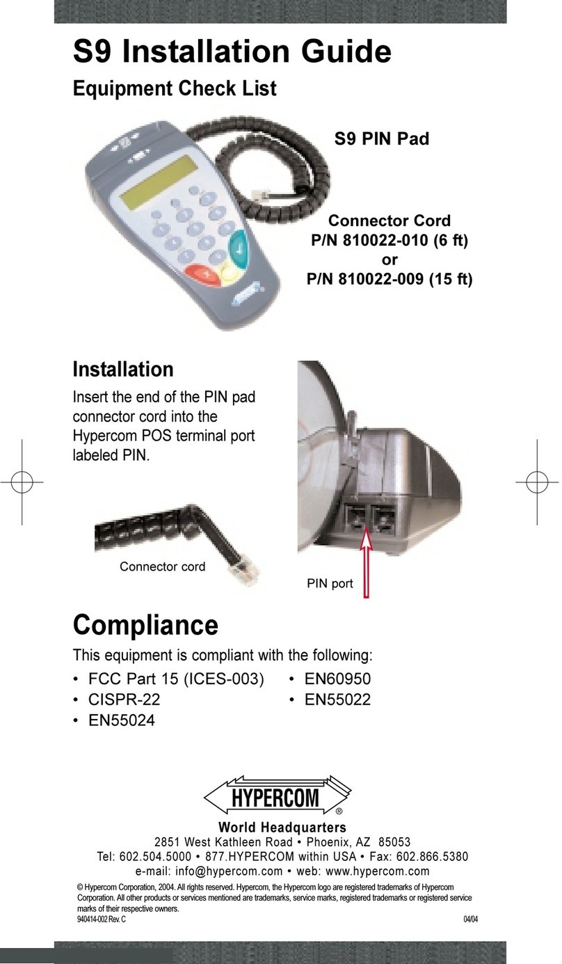 Hypercom S9 installation guide
