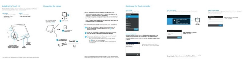 Cisco TelePresence Touch 10 User manual Cisco TelePresence Touch 10 User manual