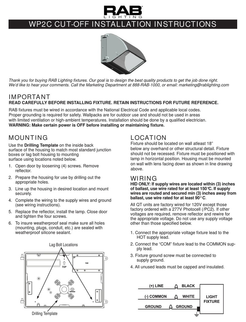 RAB Lighting WP2C Installation instructions manual