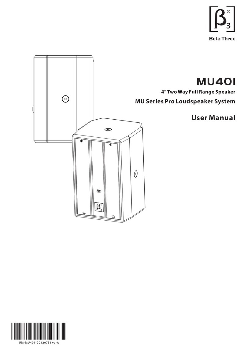 Beta Three MU401 User manual Beta Three MU401 User manual