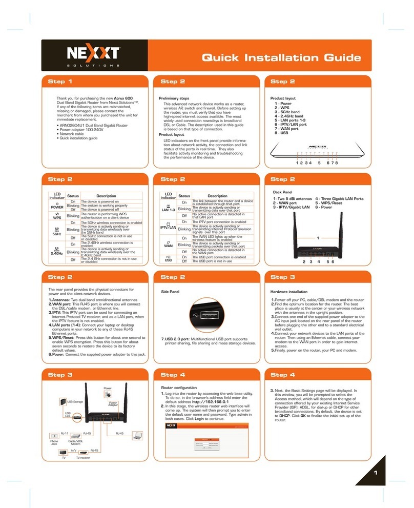 Nexxt ACRUX 600 Quick installation guide