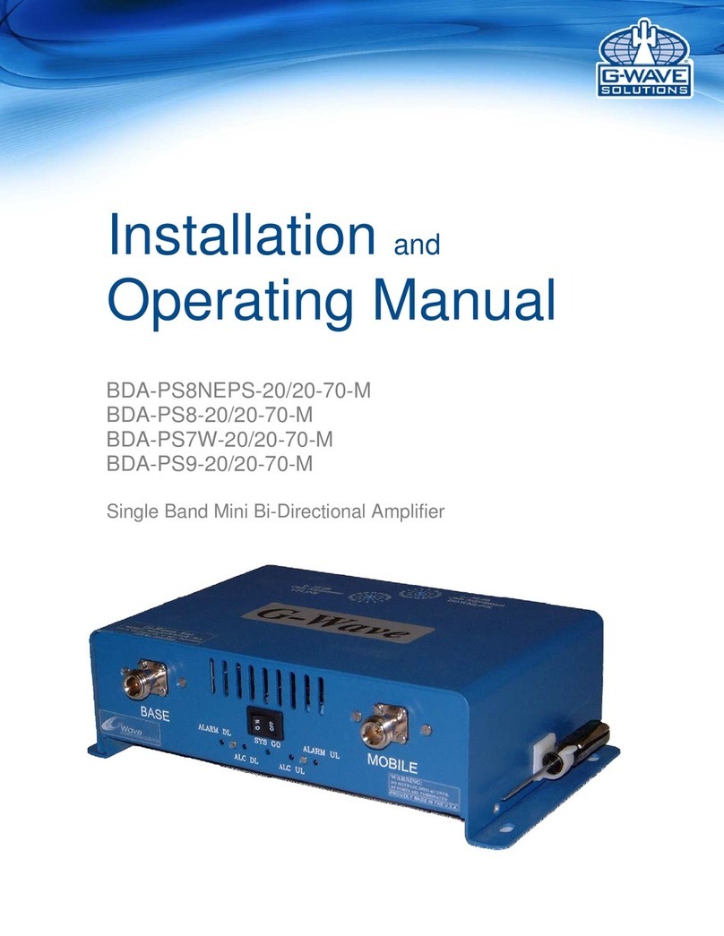 G-Wave BDA-PS8NEPS-20/20-70-M Installation and operating manual