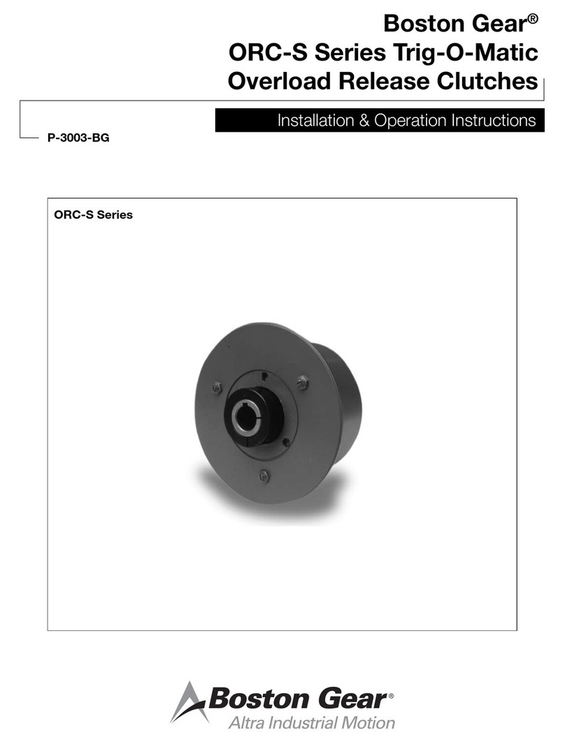 Boston gear ORC-S Series Installation & operation instructions