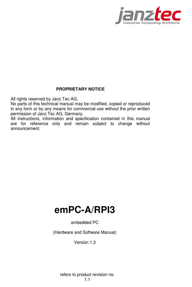 Janz Tec emPC-A/RPI3 Mounting instructions