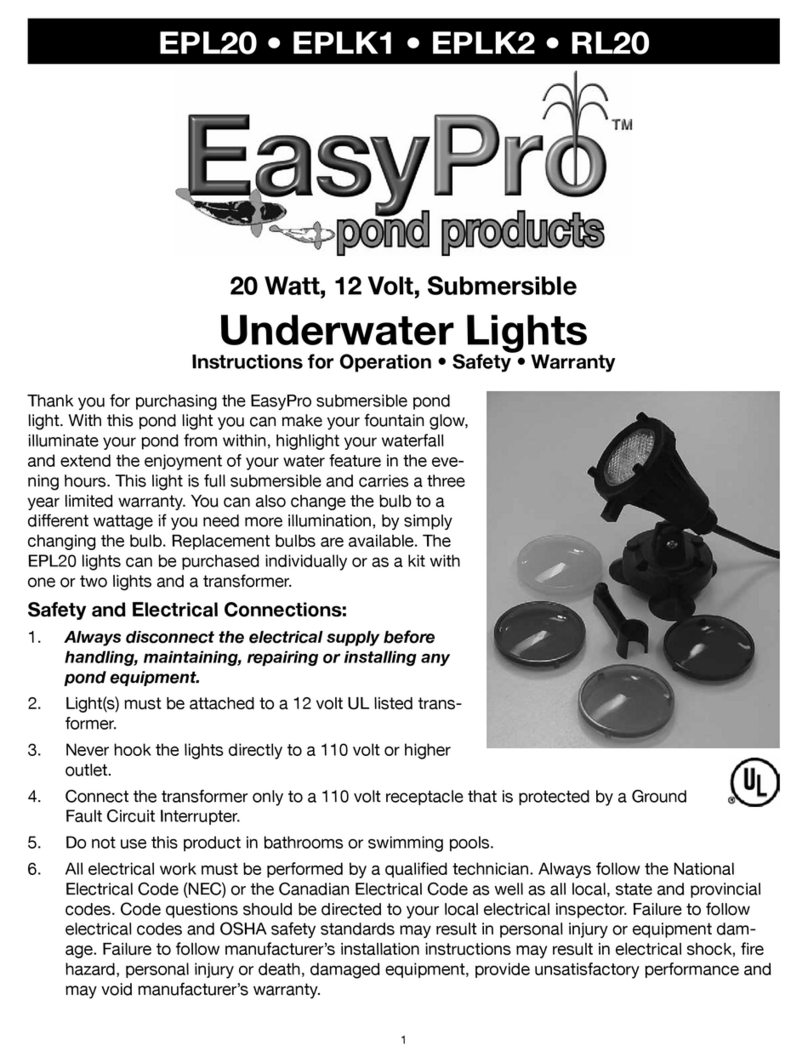 EasyPro EPL20 Instructions for operation