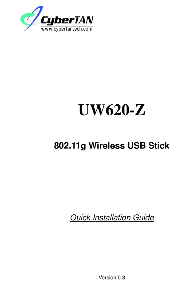 CyberTAN UW620-Z Quick installation guide