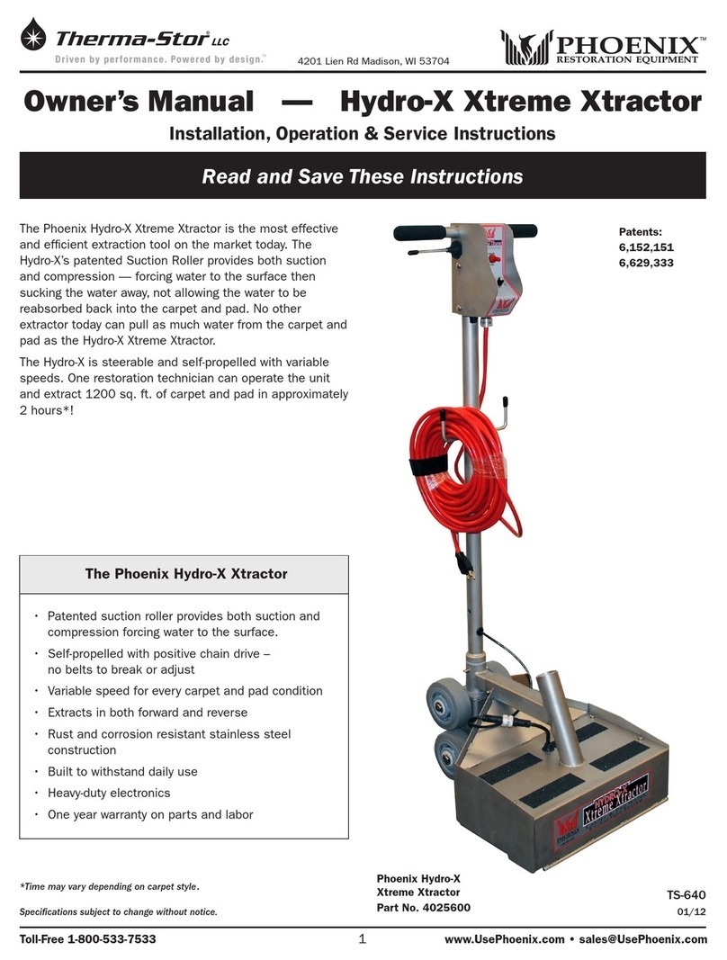 Phoenix Hydro-X Xtreme Xtractor owner's manual