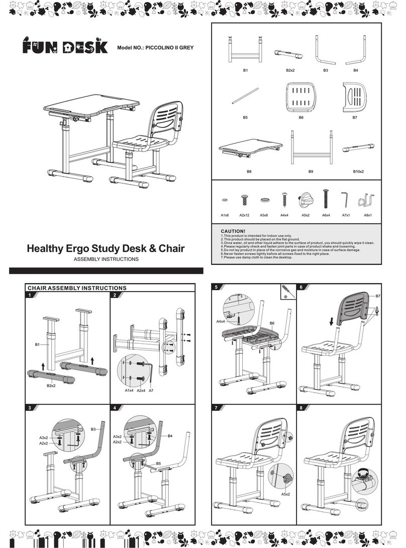 Fun DEsk PICCOLINO II GREY Assembly instructions