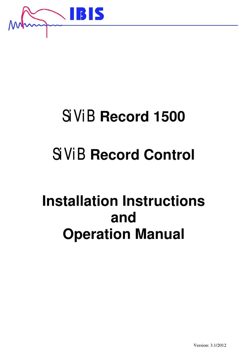 ibis SiViB Record 1500 Installation instructions and operation manual
