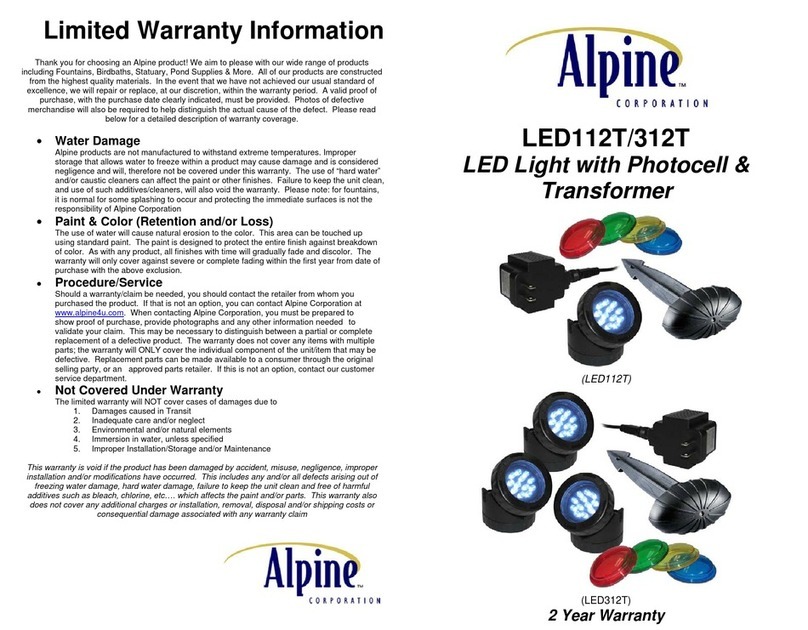 Alpine LED112T user manual