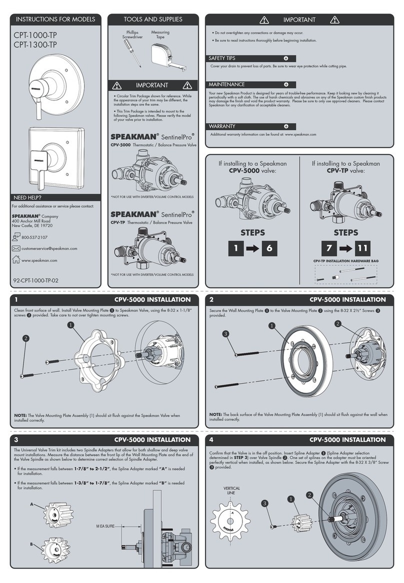 Speakman CPT-1000-TP instructions
