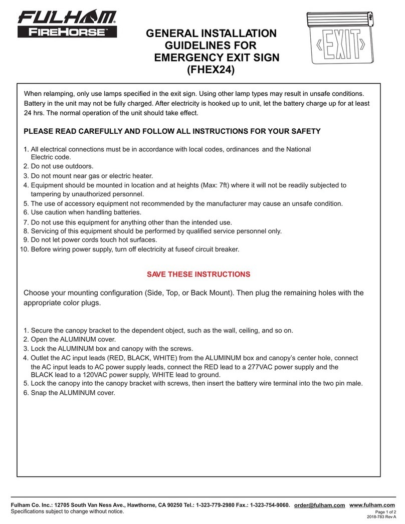 Fulham FireHorse FHEX24 General installation guidelines Fulham FireHorse FHEX24 General installation guidelines