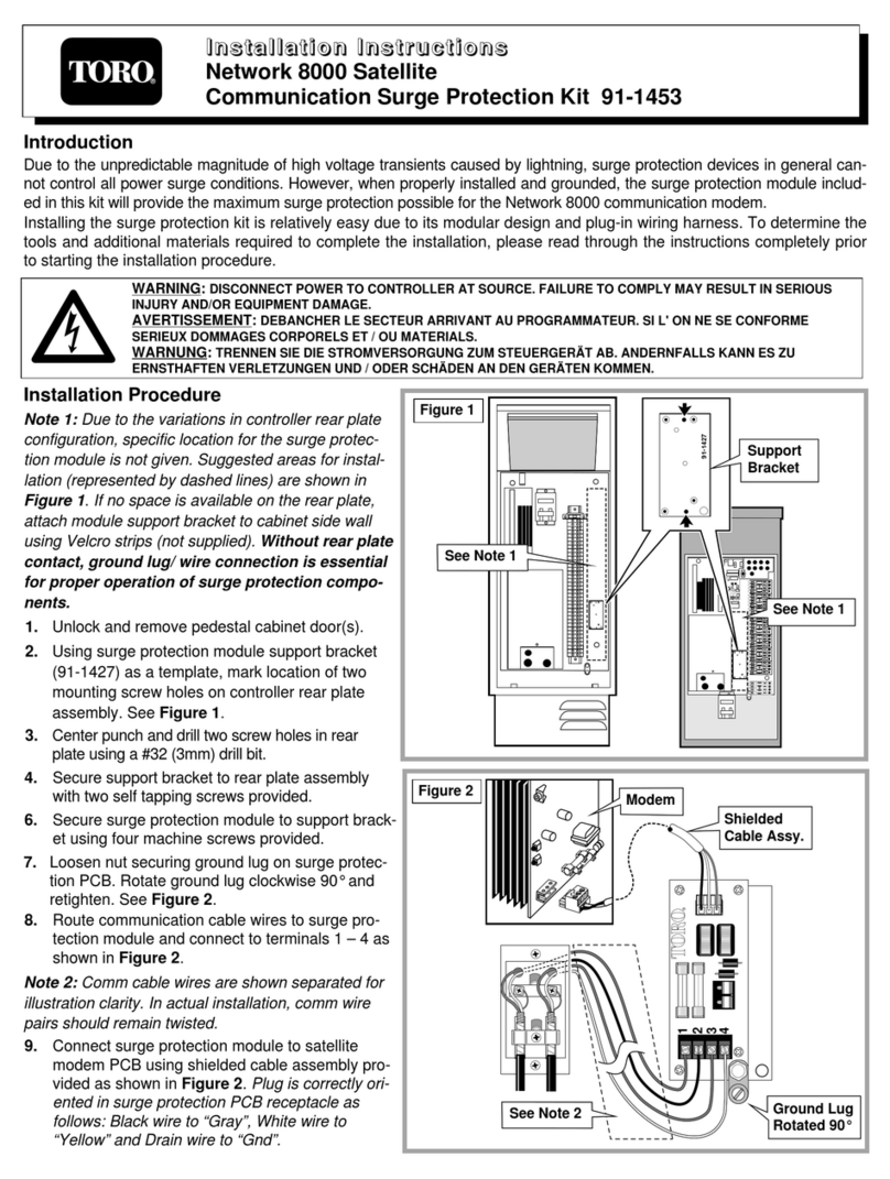 Toro Z Master 8000 Series installation instructions