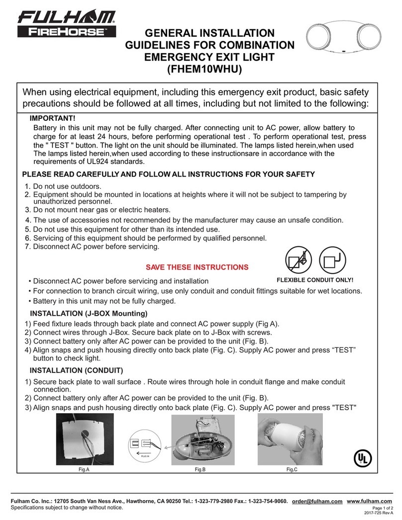 Fulham FireHorse FHEM10WHU General installation guidelines