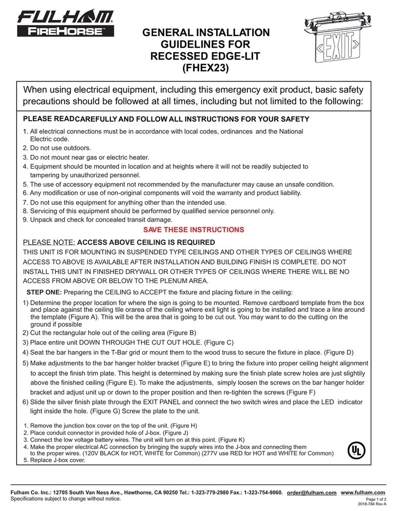 Fulham FireHorse FHEX23 Instruction sheet