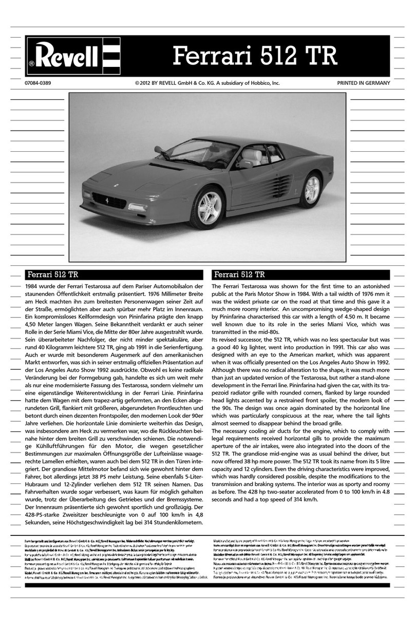 REVELL Ferrari 512 TR User manual