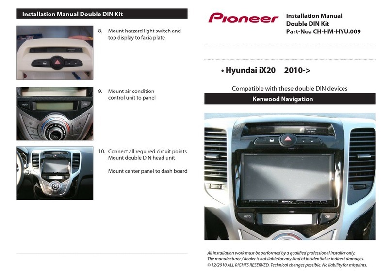 Pioneer Double DIN Kit User manual