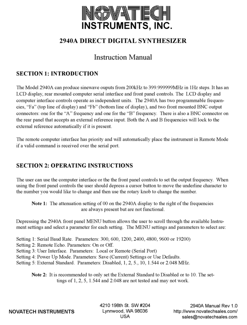 Novatech Instruments 2940A instruction manual