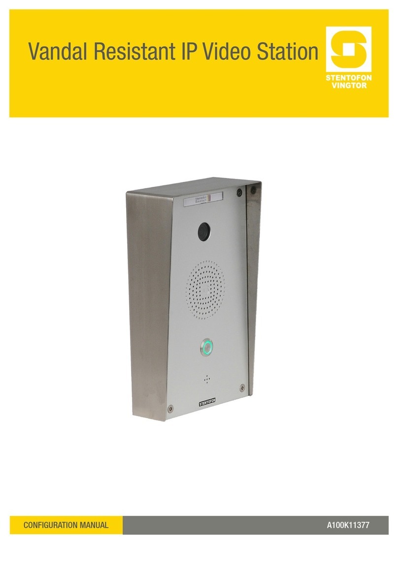 Stentofon 1401110100 Configuration manual
