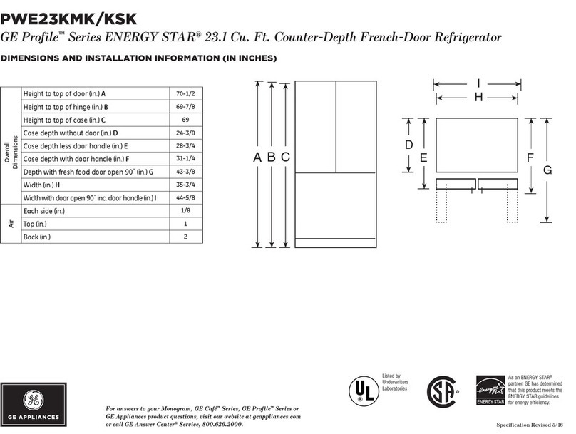GE Profile PWE23KMK Manual