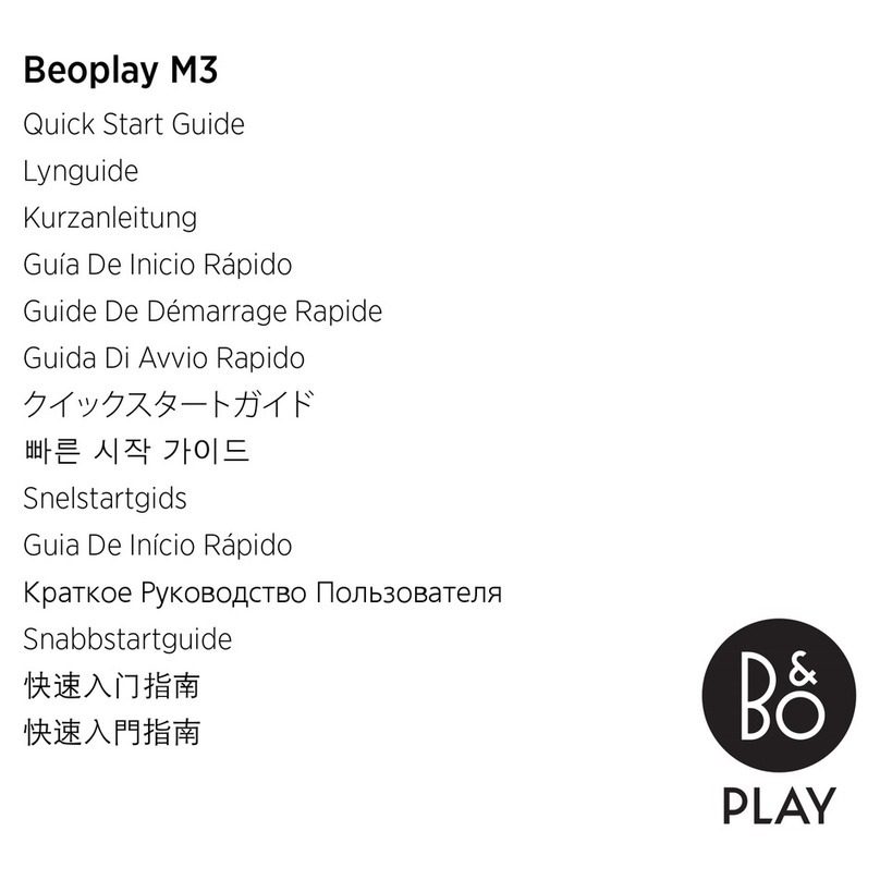 BeoPlay M3 quick start guide