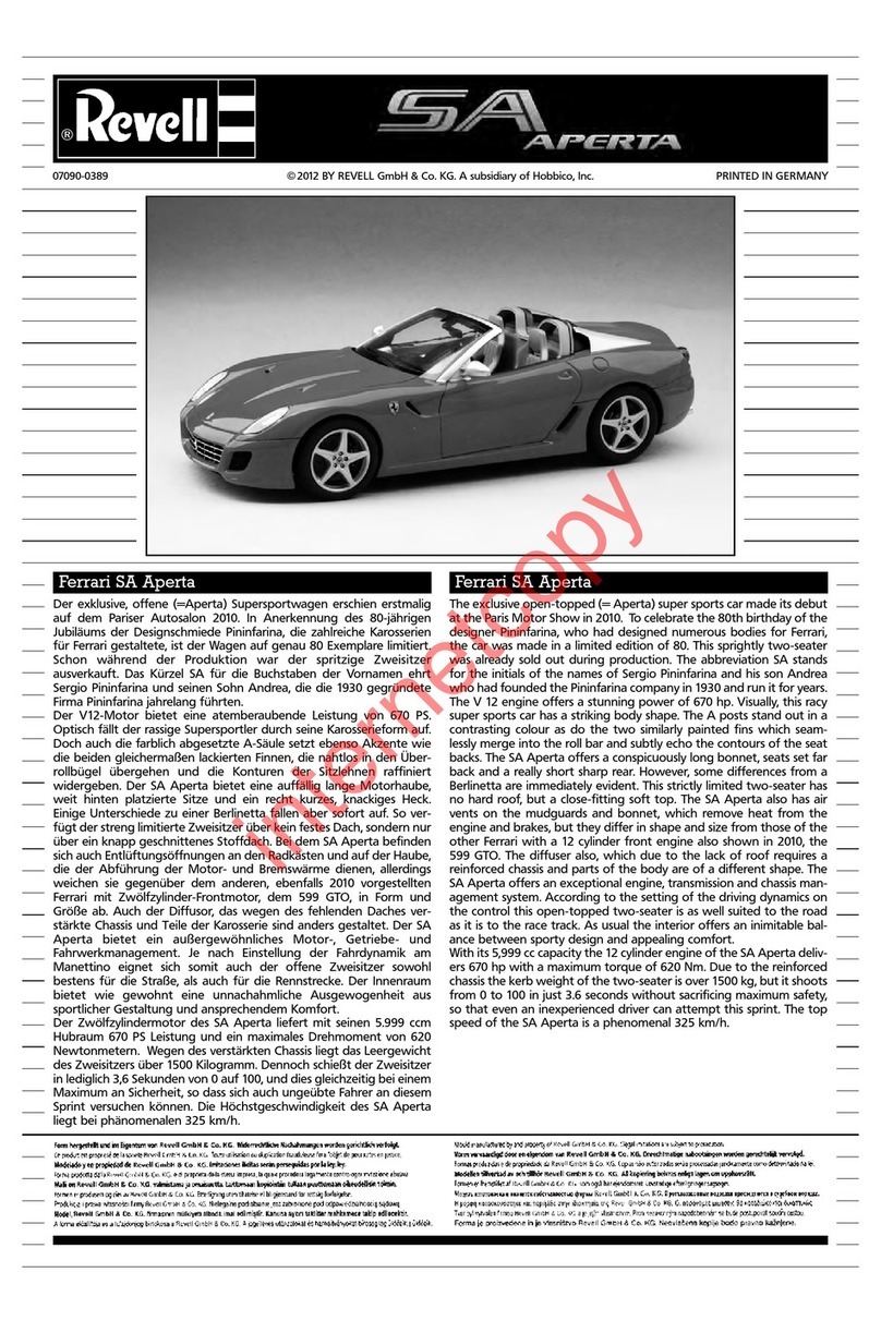 REVELL Ferrari SA Aperta User manual