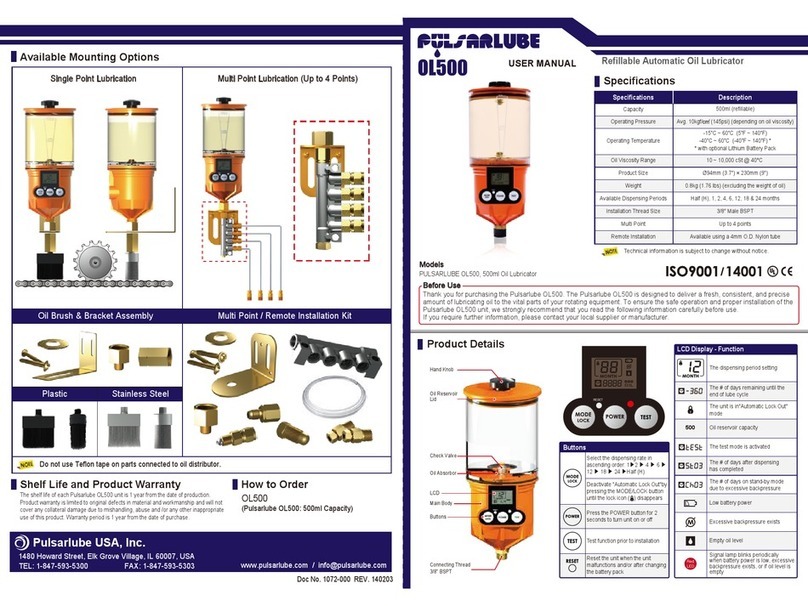 Pulsarlube OL500 User manual