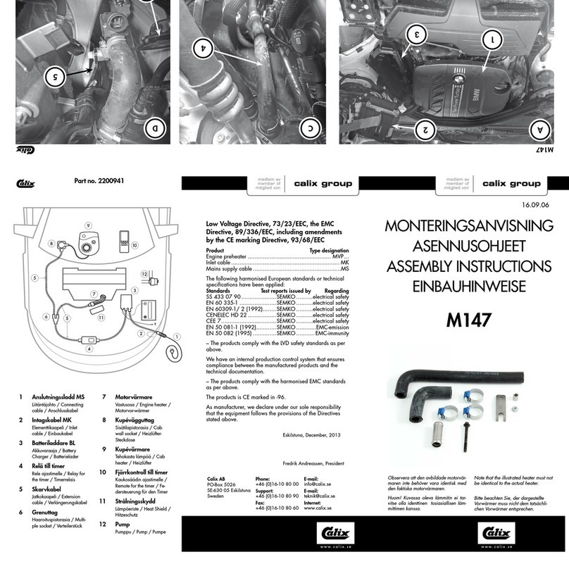 Calix M147 Assembly instructions