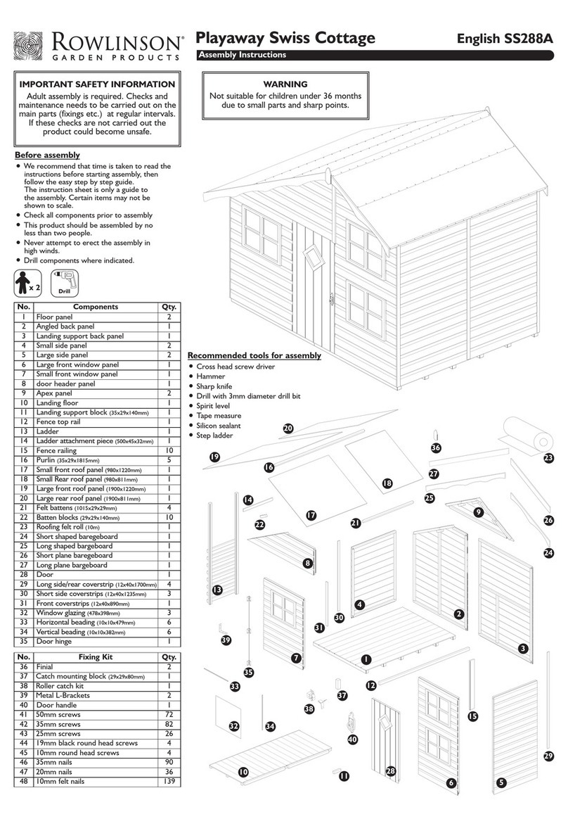 Rowlinson SS288A Assembly instructions