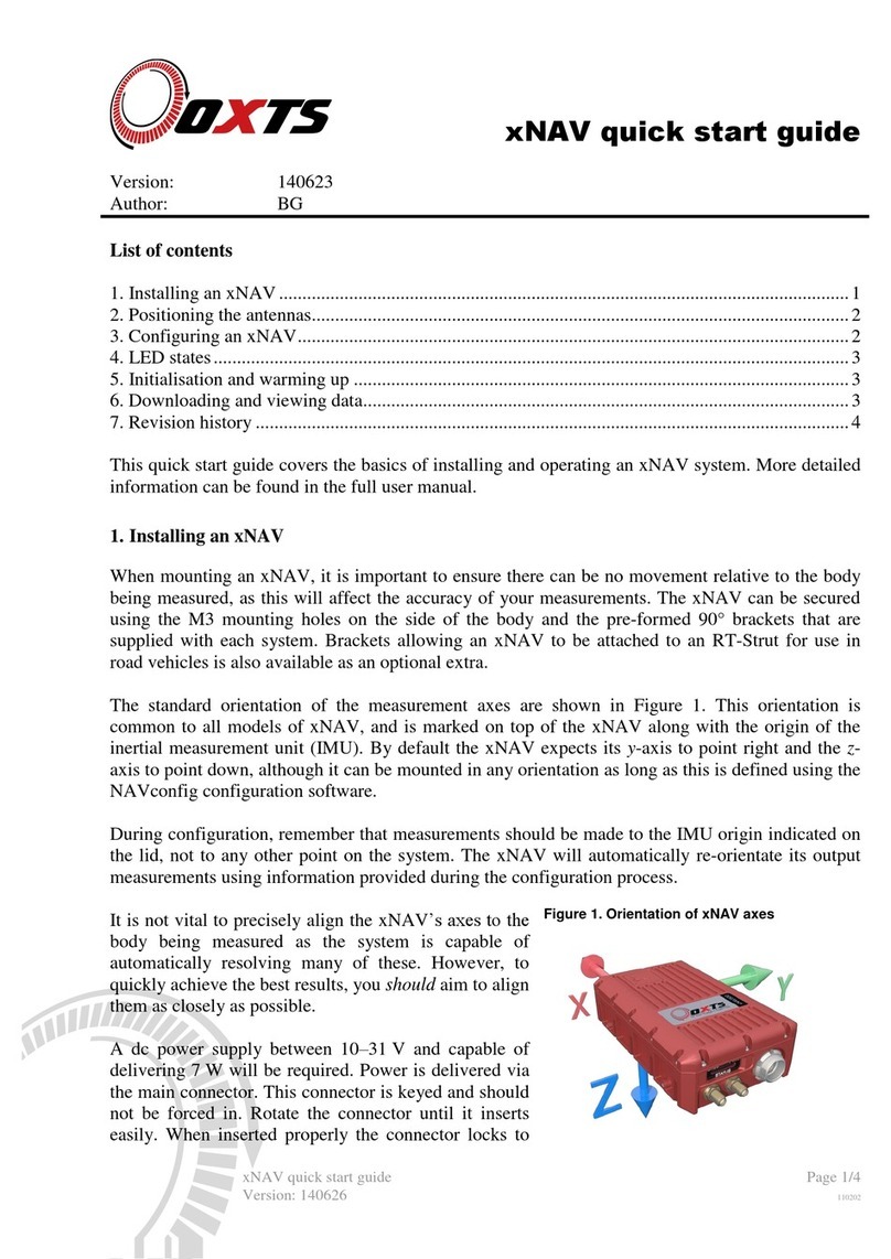 OXTS xNAV Quick start guides