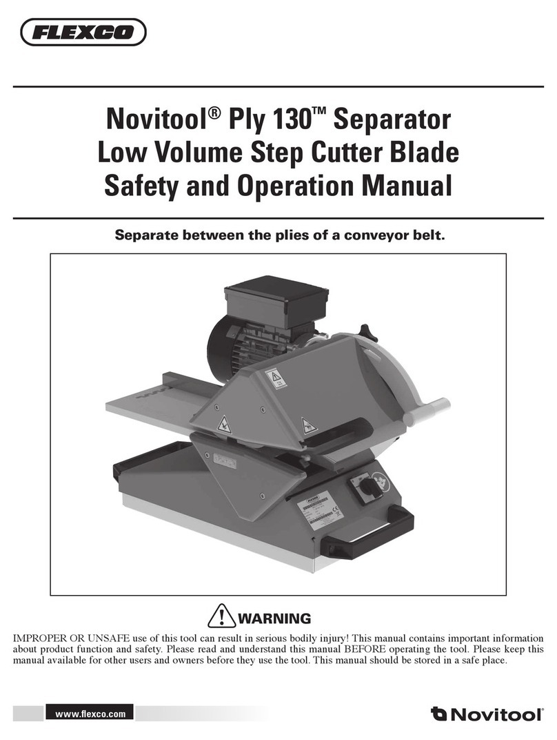 Flexco Novitool Ply 130 Safety and operation manual