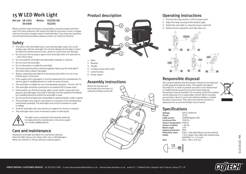 CO/Tech 922205 User manual