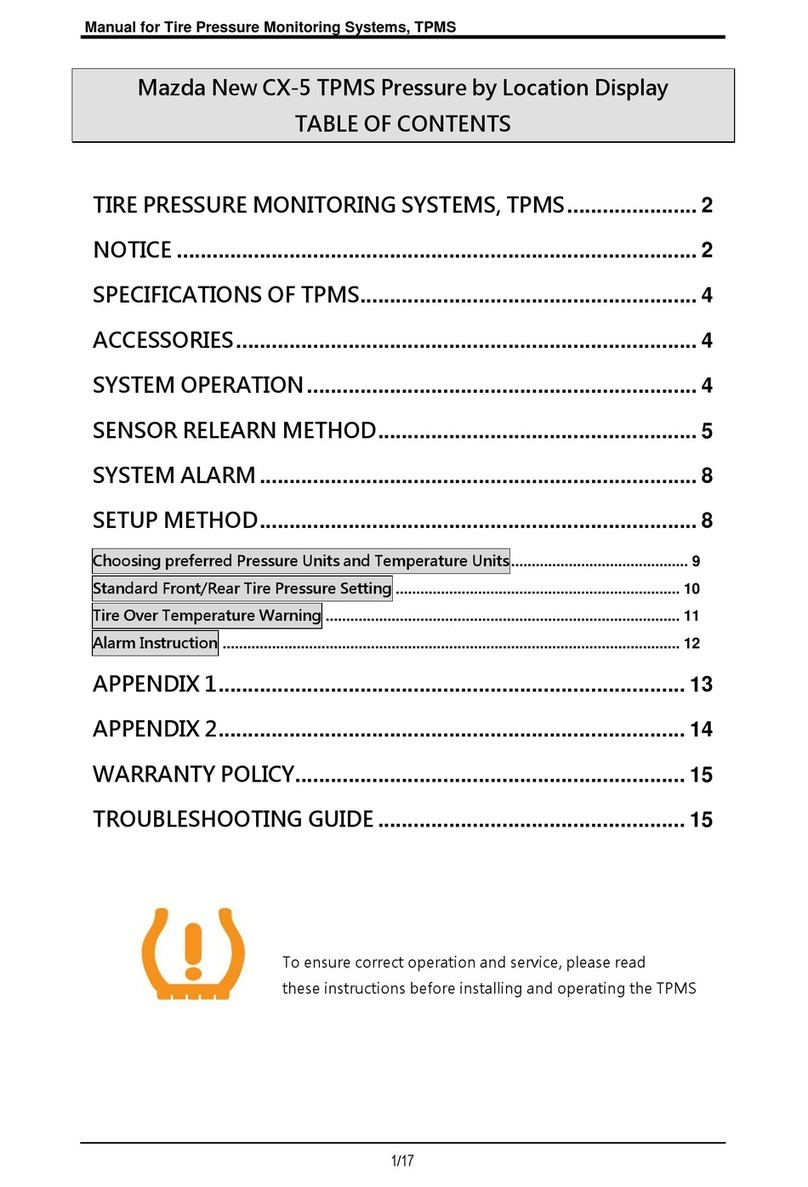 Orange Electronic Mazda CX-5 TPMS manual