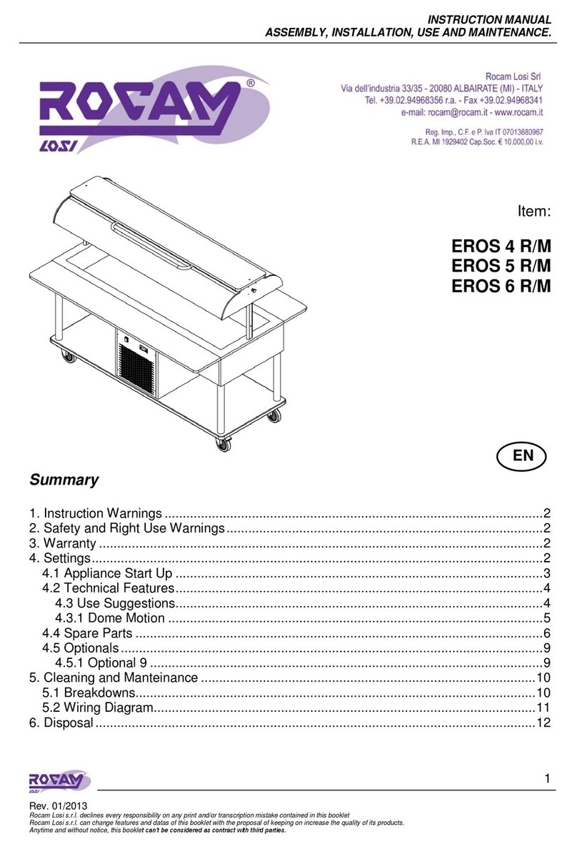 Rocam Losi EROS 4 R/M INSTRUCTION MANUAL ASSEMBLY, INSTALLATION, USE AND MAINTENANCE Rocam Losi EROS 4 R/M INSTRUCTION MANUAL ASSEMBLY, INSTALLATION, USE AND MAINTENANCE