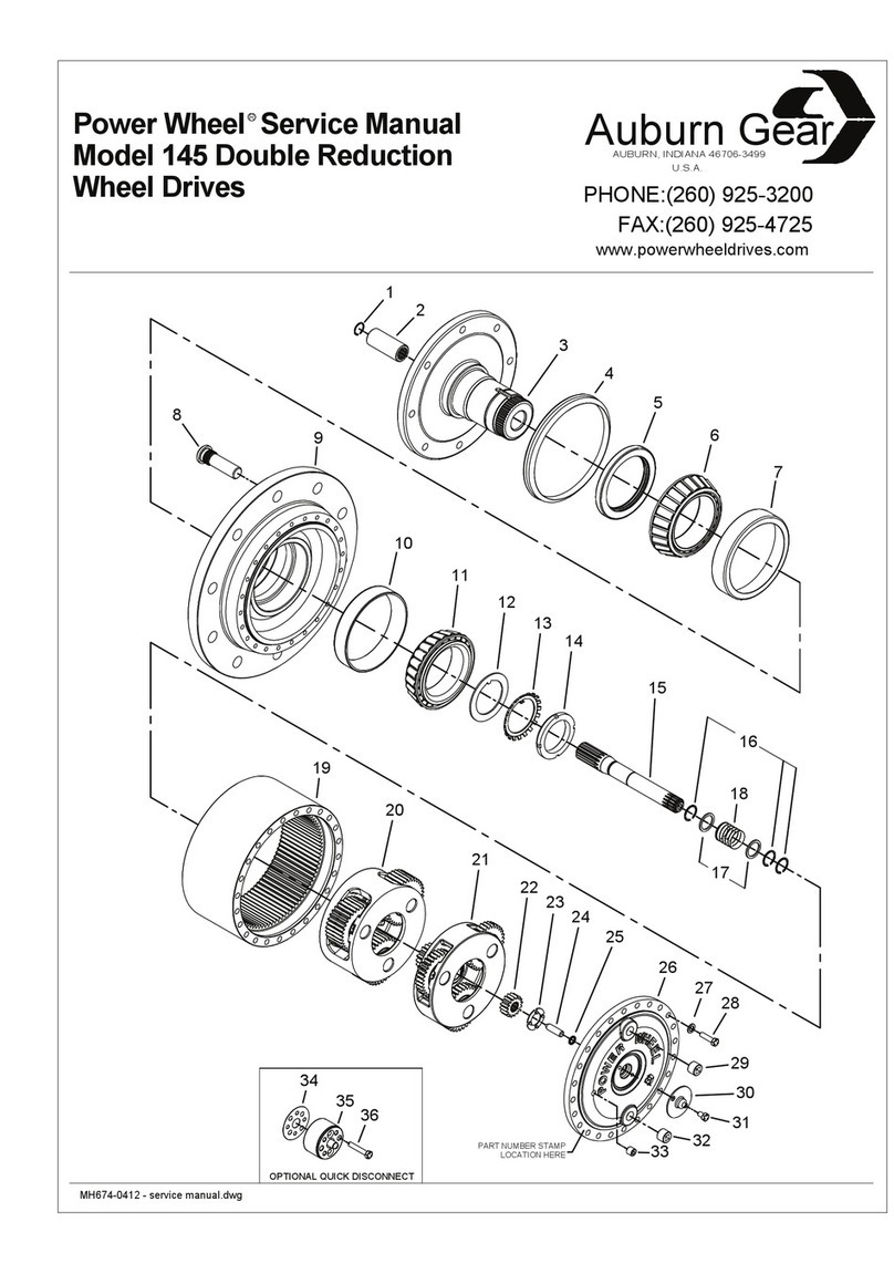 Auburn Gear Power Wheel Model 145 Service manual