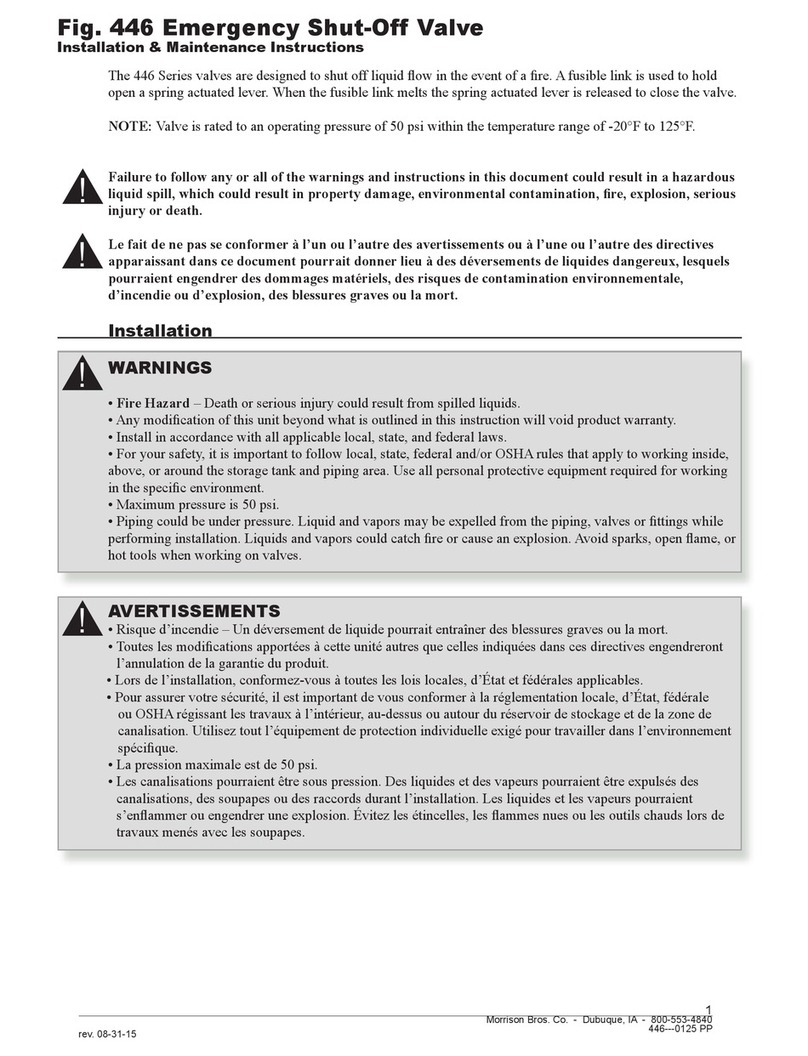 Morrison Bros. co. 446 Series Installation & maintenance instructions Morrison Bros. co. 446 Series Installation & maintenance instructions