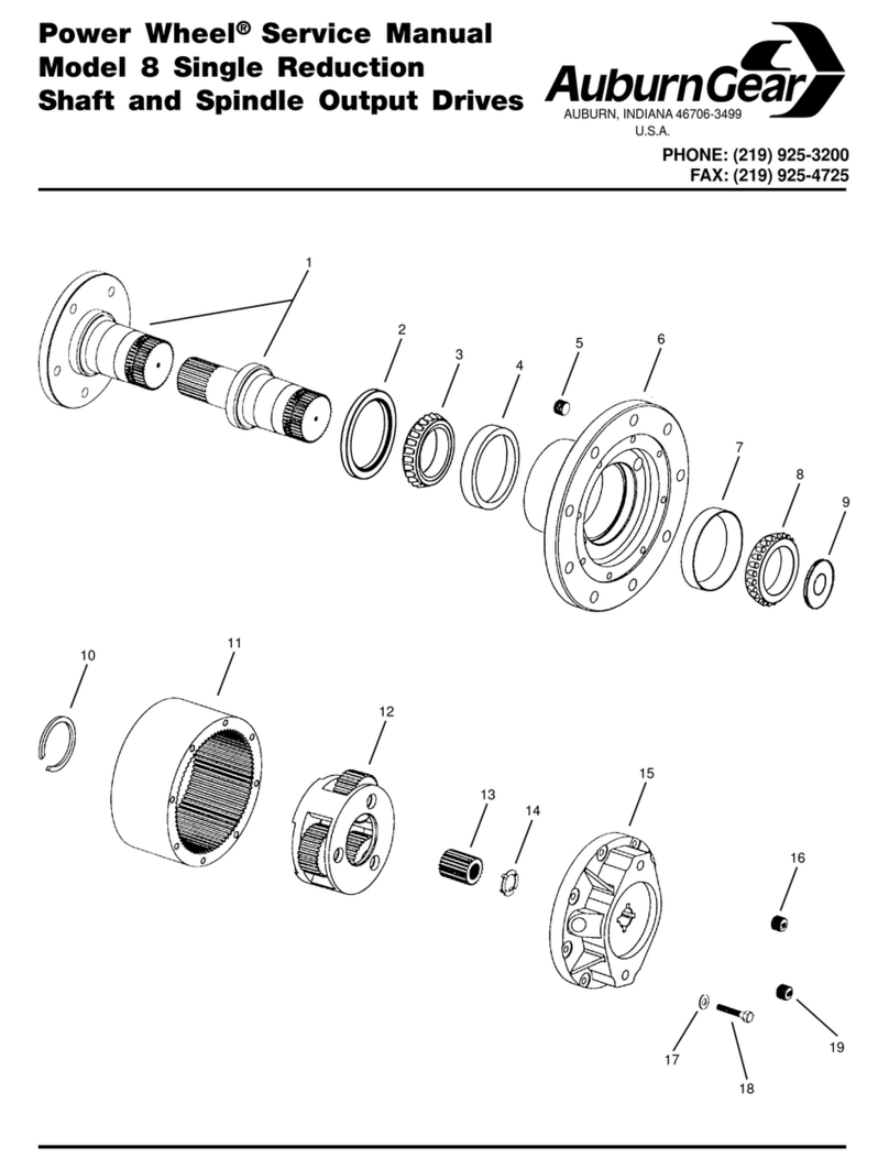 Auburn Gear Power Wheel Model 8 User manual