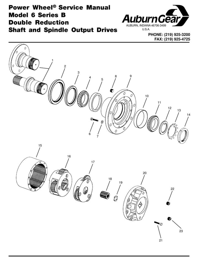 Auburn Gear Power Wheel Model 6 Service manual